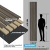 Art3d 2-Pack 108" x 12" Acoustic Wood Panels for Wall, Soundproof Wood Slat Panel for Wall and Ceiling, 3D Fluted Sound Absorbing Paneling for Interior Wall Decor, Living Room, Bedroom - Walnut