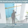 56-60" W x 76" H Frameless Single Sliding Shower Door, Frameless Shower Door, Shower Glass Door with 5/16" (8mm) Clear SGCC Tempered Glass, Stainless Steel Hardware (Gold)