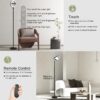 36W Bright LED Floor Lamp for Living Room with Remote, 75.5 Inch Tall Stepless Dimmable Standing Lamp for Bedroom, Floor Lights with 2 Rotatable Lights 1900K-6500K for Dining Room Office