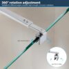 Stainless Steel Frameless Shower Door Support Bar, 27.6'' to 47.2'' Telescopic, Fits 5/16" to 3/8" Glass