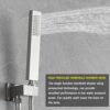 713drn2EgAL._AC_SL1000_.jpg Brushed Nickel Shower System Brass Bathroom Luxury Rain Mixer Shower Combo Set Wall Mounted Rainfall Shower Head System Shower Faucet Rough-in Valve Body and Trim Included