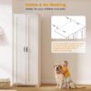 70" Tall Storage Pantry Cabinet, Bathroom Floor Organizer Storage Cabinet with 2 Doors and 6 Adjustable Shelves, Standing Utility Cabinet for Dining Room, Food Storage and Kitchen, White