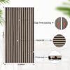 Woven Sound Acoustic Slat Wall Panels, High Density, Sound Dampening, Decorative Noise Blocker Felt Wall Tiles for Ceilings, Home Office & Gaming Room (Dark Camel and Black), 47.2x23.6x0.8 Inch