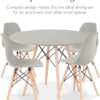 Best Choice Products 5-Piece Dining Set, Compact Mid-Century Modern Table & Chair Set for Home, Apartment w/ 4 Chairs, Plastic Seats, Wooden Legs, Metal Frame - Brown/Gray