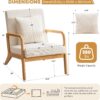 ELUCHANG Mid-Century Modern Chair,Accent Chair with Lumbar Pillow,Upholstered Armchair,Linen Fabric Comfy Reading Chair, Lounge Side Chair for Living Room Bedroom Apartment,Easy Assembly