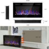 36" Electric Fireplace Inserts - Recessed Fire Place and Wall Mounted Fireplace Heater with Remote Control, Touch Screen Indoor Faux Floating Fireplace, Timer, Adjustable Flame Color, 750 | 1500W