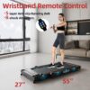 Treadmill with Incline, 3 in 1 Under Desk Treadmill Walking Pad with Removable Desk Workstation 3.5HP Foldable Compact Walking Treadmill for Home Small Office with Wristband Remote Control