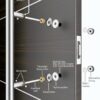 48 Inches Single-Sided Stainless Steel Door Handle Brushed Nickel Satin Finish, Modern Front Door Handle for Wooden Glass Metal Interior Exterior Door Barn Door Sliding Doors, 4' Long Round Shaped Bar