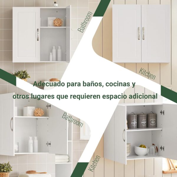 Haotian Bathroom Kitchen Wall Cabinet, Garage or Laundry Room Wall Storage Cabinet, White Stipple, Linen Tower Bath Cabinet, Cabinet with Shelf, White FRG231-W