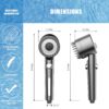 Filtered Shower Head with Handheld, High Pressure Water Flow and Multiple Spray Modes Shower Head with Filter, Power Wash for Hard Water, Showerhead with ON/OFF Switch for Pets Bath