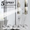 Gabrylly Shower System, Ceiling Shower Faucet Set with 12" Rain Shower head and Handheld Shower, Shower Combo Set with Valve, Brushed Nickel