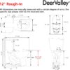 DeerValley Two-Piece Elongated Toilet ADA 17.9” High Toilet for Bathrooms, 1000g Map High-Efficiency, 12" Rough-In