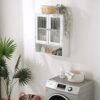 LITA Bathroom Wall Cabinet with Glass Doors, Medicine Cabinet with Adjustable Shelves, Space Saver Over Toilet Storage Cabinet for Bathroom, Living Room, Kitchen, White