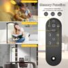 36W Bright LED Floor Lamp for Living Room with Remote, 75.5 Inch Tall Stepless Dimmable Standing Lamp for Bedroom, Floor Lights with 2 Rotatable Lights 1900K-6500K for Dining Room Office