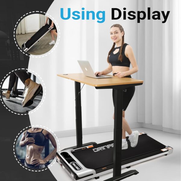 Walking Pad, Under Desk Treadmill for Home and Office, 2.5 HP Portable Treadmill, 3 in 1 Walking Jogging Running Machine with Remote Control, LED Display