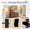 7182fRWiJaL._AC_SL1500_.jpg DUMOS TV Stand Dresser for Bedroom with 5 Fabric Drawer,Entertainment Center for 45 inch Television, Media Console Table with Storage, Open Shelf, Adjustable Feet, Living Room Furniture, Brown