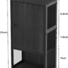 Small Bathroom Wall Cabinet, Bathroom Storage Cabinet Wall Mounted, Black Modern Medicine Cabinet, 3-Tier Wall Mounted Storage Cabinet Over The Toilet for Small Spaces, Living Room