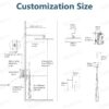 Aolemi Shower System with Rainfall Shower Head and Handheld Wall Mount,High Pressure Shower Faucet Set Fixture Combo with 2 in 1 Handheld Spray Rough-in Valve,12 Inch Shower Head Matte Black