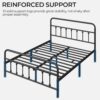 Yaheetech Classic Metal Platform Bed Frame Mattress Foundation with Victorian Style Iron-Art Headboard/Footboard/Under Bed Storage/No Box Spring Needed/Full Size Black