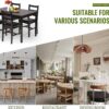 FDW Kitchen Table and Chairs for 4 Dining Room Table Set,Wood Elegant Kitchen Sets for Small Space,Dark Brown