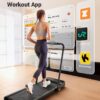 UREVO Walking Pad, Under Desk Treadmill for Home/Office, 2 in 1 Folding Treadmill with Remote Control, APP and LED Display