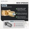 Airuida Shower Faucet Set Shower Trim Kit with Female Thread Rough-in Valve Single Function Shower Head and Handle set Rainfall Shower System with Long Shower Arm 10 Inch Shower Head Brushed Gold