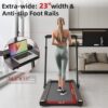 Treadmill with Incline, 3 in 1 Under Desk Treadmill Walking Pad with Removable Desk Workstation 3.5HP Foldable Compact Walking Treadmill for Home Small Office with Wristband Remote Control