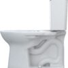 TOTO Drake Two-Piece Elongated 1.6 GPF Universal Height TORNADO FLUSH Toilet with CEFIONTECT, Cotton White - CST776CSFG#01