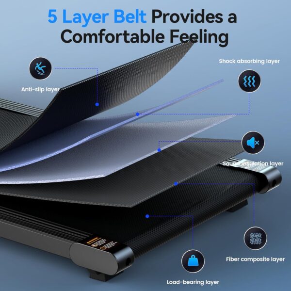 Walking Pad with Incline, 2.5HP Under Desk Treadmill, 3 in 1 Portable Treadmill with Remote Control, LED Display, Hidden Safety Switch, Mini Walking Jogging Machine for Home Office