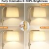 Ambimall Fully Dimmable Floor Lamp - Floor Lamps 9W LED Light Bulbs, Standing Lamps for Living Room, Modern Standing Light Tall Lamp for Bedroom (Gold and Light Beige)