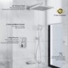 Gabrylly Shower System with Tub Spout, Wall Mounted Tub Shower Faucet Set for Bathroom with High Pressure 10" Rain Shower head and 3-Setting Handheld Shower Head Set,Brushed Nickel