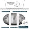 FerdY Koh Samui 65" Acrylic Freestanding Bathtub, Oval Contemporary Soaking Bathtub, Glossy White, cUPC Certified, Toe-Tap Chrome Drain & Overflow Assembly Included