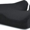 Cushion Lab Patented Pressure Relief Seat Cushion for Long Sitting Hours on Office & Home Chair - Extra-Dense Memory Foam for Soft Support. Car Pad for Hip, Tailbone, Coccyx, Sciatica - Black
