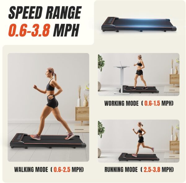SMUG Treadmill |Space-Saving Design for Home & Office | Quiet & Portable Walking Pad | Ideal for Small Spaces | Black