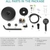 SR SUN RISE Shower Faucet - 10 Inch Multifunctional High Pressure Shower Head System with Handheld Shower Head Fixtures - Valve Included - Matte Black