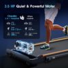 Walking Pad Treadmill with Incline, 3 in 1 Under Desk Treadmill 300lbs Capacity with Removable Desk Workstation, 3.5HP Compact Foldable Walking Treadmill for Home Office with Remote Control