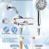 Filtered Shower Head with Handheld Combo - Dual 2-in-1 Spa System with Massage Shower Head and 10 Modes Hand Held Shower Head, High Pressure, Built in Power Wash Mode (Chrome)