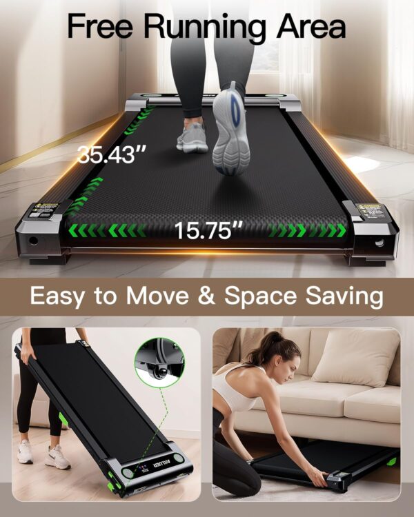 Walking Pad with Incline, Incline Walking Pad Treadmill for Home, 2.5 HP Under Desk Treadmill Small with Remote Control, Walking Pad Small Treadmill with LED Display