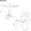 Merax 5-Piece Retro Round Dining Table Set with Curved Trestle Style Legs and 4 Upholstered Chairs, Kitchen Furniture, Taupe