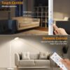 LED Floor Lamp, Height Adjustable Floor Lamps for Living Room, Super Bright Standing Lamp with Timer, Adjustable Colors & Brightness Floor lamp for Bedroom with Remote & Touch Control, White