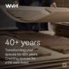 WVH Slatpanel Matte Gray Veneer – Acoustic 3D Textured Wood Panels for Walls & Ceilings | Decorative Panels for Homes, Offices & Studios | 2 x-94.49” x 12.8” | Veneer, MDF, Felt