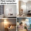 AKASUKI Floor Lamp for Living Room with 3 Color Temperatures, Foot Switch Standing Lamps for Living Room, Bedroom, Office, Arc Mordern Floor Lamp with 9W LED Bulb Included