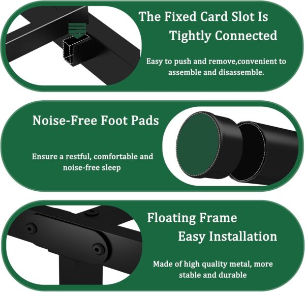 14 Inch Full Size Bed Frames with Headboard/Footboard, Under Bed Storage, Strong Metal Slats Support, No Box Spring Needed, Noise Free, Easy Assembly, Black