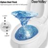 DeerValley Symmetry One Piece Toilet, Dual Flush 1.1/1.6 GPF Elongated Standard Toilet for Bathroom, Toilets with Comfortable Seat Height (Seat Included) (White)