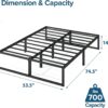 ZINUS Lorelei 14 Inch Metal Platform Bed Frame, Mattress Foundation with Steel Slat Support, No Box Spring Needed, Easy Assembly, Full, Black