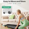 UREVO Walking Pad Treadmills for Home Small, Under Desk Treadmill, Compact Design Walking Pad 2 in 1 for Home/Office, Portable Walking Pad Treadmill with Remote Control, LED Display