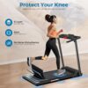 Treadmill with Handles, 2025 Upgraded Small Treadmill Home, Portable Electric Treadmills for Home 300 lbs Weight Capacity,Walking Pad Treadmill,Lightweight Folding Foldable Treadmill with LED Display