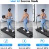 THERUN Walking Pad Treadmill, 2.5 HP Under Desk Treadmill, 2 in 1 Foldable Treadmill for Home, Walking Pad with Handle Bar, 15" Widened Running Belt, Treadmill with Remote Control & LED Screen