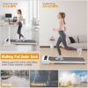 Walking Pad, 2.5HP Under Desk Treadmill for Home Office, 300 Lbs Capacity Portable Treadmill with Remote Control & LED Display, 2 in 1 Treadmill for Walking Jogging and Running