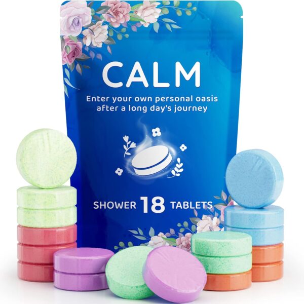18-Pack Shower Steamers Aromatherapy, Shower Bath Bombs with Individually Wrapped, Variety Shower Tablets, Valentines Day Gifts for Her and Him, Birthday Presents for Women